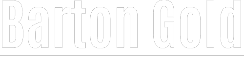 Barton Gold logo, reverse in white